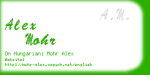 alex mohr business card